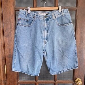 Bugle Boy Light Wash Denim Jean Shorts in Faded Blue